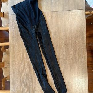 Maternity Spanx, faux leather leggings, size medium
